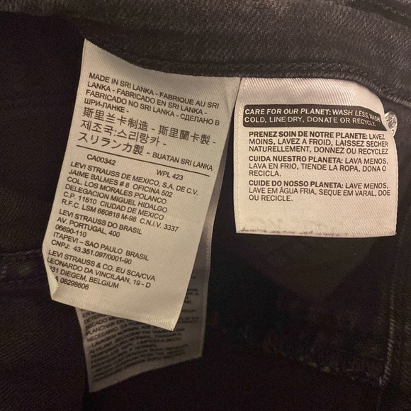 Levi’s Women’s 505 Straight Jeans Black W34 L30 (18) - Picture 13 of 15